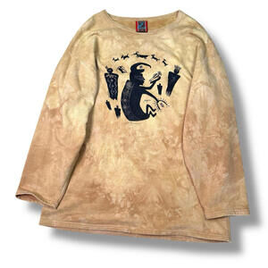 Vintage Dagoli Tribal Indigenous Art Sweatshirt Tie dye Canada ‘Soul Healer’ XL